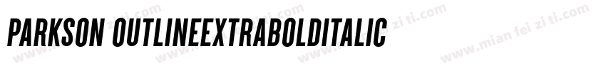Parkson OutlineExtraBoldItalic字体转换